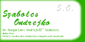 szabolcs ondrejko business card